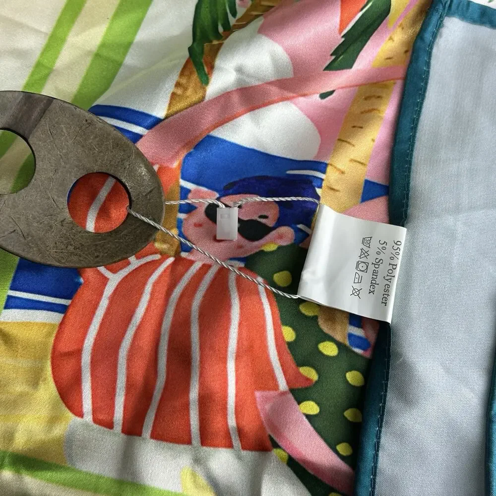 the peponi hotel the banana house Summer tropical cuban paradise scarf Wrap